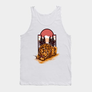 A lion enjoying its prey Tank Top